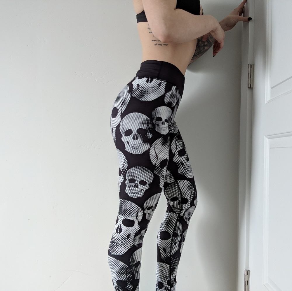 Skull SQUAT APPROVED athletic leggings